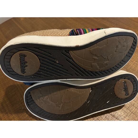 Inkkas Unisex Handmade Lace Up Sneakers Womens 8 Mens 6 Mexico Southwest Aztec - Picture 6 of 8